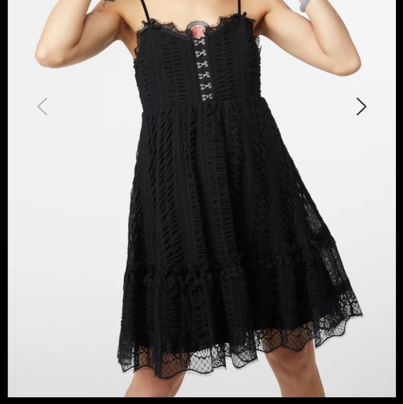Dangerfield goth hook and eyelet babydoll dress BNWT gothic killstar like - Picture 2 of 7